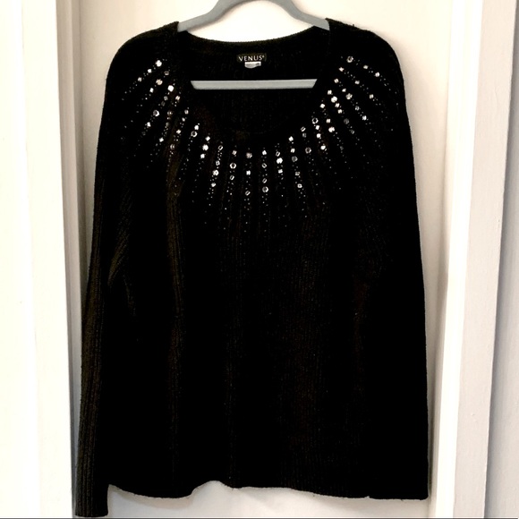 Nasty Gal Sweaters - SOLD 🆕 Venus Rhinestone Embellished Ribbed Knit